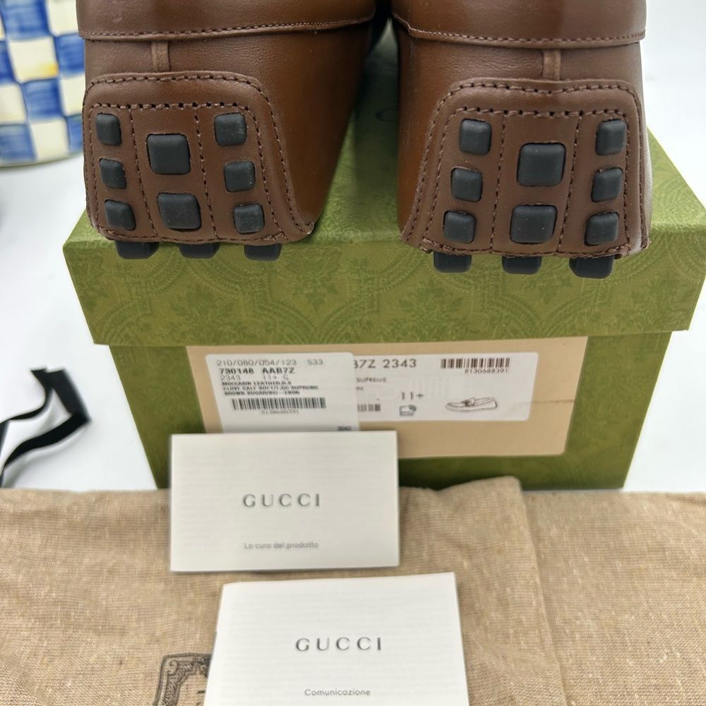 Men's Gucci Ayrton driver loafers size 11.5 made in Italy - Picture 6 of 11